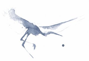 Graceful Watercolor Heron