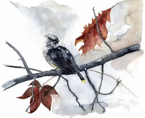 Peaceful Autumn Bird