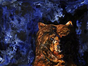 Powerful Grizzly Gaze by RodMacIver