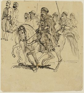 Arab Horsemen by Rodolphe Bresdin
