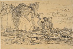 Caucasian Landscape by Rodolphe Bresdin