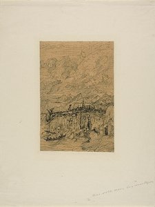 City in the Mountains by Rodolphe Bresdin