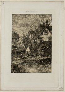 Entering a Village, from Revue Fantaisiste by Rodolphe Bresdin