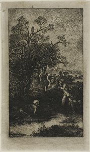 Hunters Surprised by Death by Rodolphe Bresdin