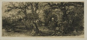 St. Anthony and Death by Rodolphe Bresdin