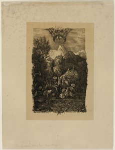 The Butterfly and the Pond by Rodolphe Bresdin