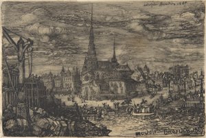 The Church and the Port by Rodolphe Bresdin