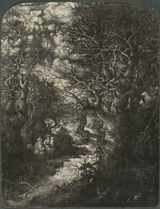 The Holy Family at Rest Beside a Stream
