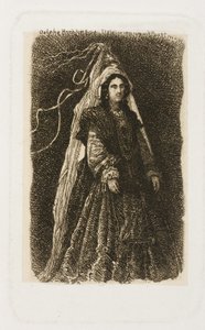 Woman in Fantastic Medieval Costume