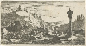 Mountainous Landscape with Column (series title: Tyrolean Landscapes)