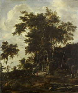 Forest Landscape with a Woodsman