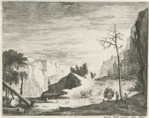 Road in a Mountain Landscape (Tyrolean Landscapes) by Roelant Roghman