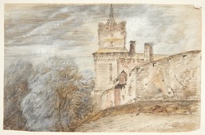 Castle with Forest to the Left. Schwamenburg Castle? by Roelant Savery