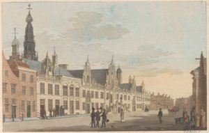 Breestraat in Leiden, ca. 1825