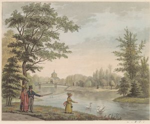 Garden at Huis ten Bosch, ca. 1825