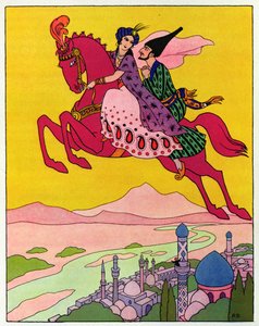 The Horse lifting them up into the air, illustration for 
