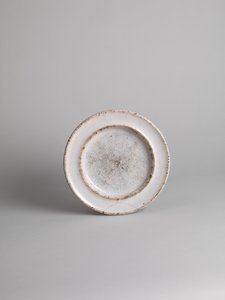 White Tin-Glazed Side Plate; Blue Glazed Side or Fruit Plate by Roger Eliot Fry