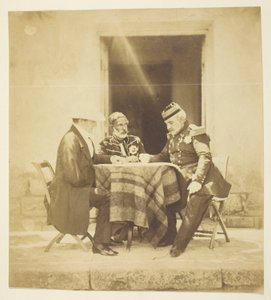 A Council of War: Lord Raglan, Omar Pacha and Pelissier, Taken the Eve Before the Taking of the Mankelen, Crimea by Roger Fenton