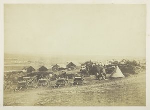 Artillery Wagons, Balaklava in the Distance by Roger Fenton