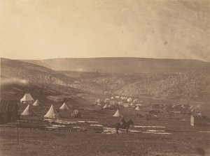 Cavalry Camp, Balaklava, Looking Towards the Plateau of Sebastopol by Roger Fenton