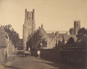 Ely Cathedral, from the Grammar School, 1857