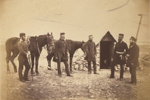 Major General Garrett & Officers of His Staff by Roger Fenton