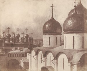 Moscow, Domes of Churches in the Kremlin, 1852 by Roger Fenton