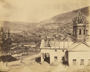 The Russian Church and Town of Balaklava by Roger Fenton