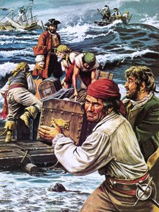 Where did William Dampier hide his gold?