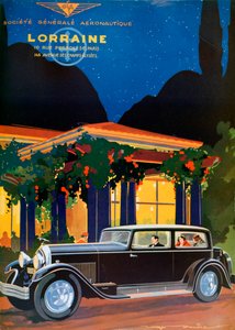 Poster, Lorraine, Societe Generale Aeronautique, 1928