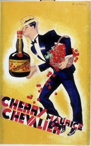 Advertising Poster for the Cherry Maurice Chevalier - Illustration by Roger de Valerio