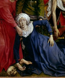 The Deposition or Descent from the Cross (detail) by Rogier van der Weyden