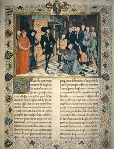Jean Wauquelin Presents the Translation of the Chronicles of Hainaut to Philip III of Burgundy by Rogier van der Weyden