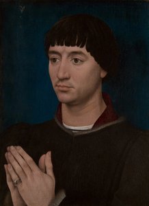 Portrait of Jean Gros; Coat of Arms of Jean Gros by Rogier van der Weyden