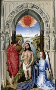 The Baptism of Christ The Altar of St. John, middle panel, ca 1455 by Rogier van der Weyden