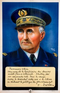 Admiral Darlan, Vichy French propaganda poster