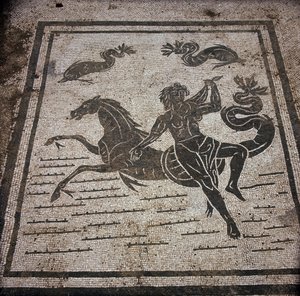 Ancient Ostia: Mosaic of the Sabratha Seafarers Corporation by Roman