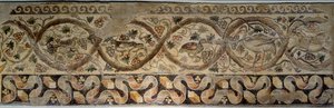 Ancient Rome: Mosaic of the Seasons Representing Flowers and Animals by Roman