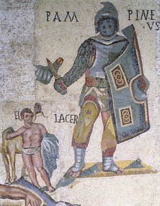 Battle between Gladiators (detail) by Roman