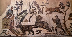 Bear Hunting (mosaic, 4th century BC)