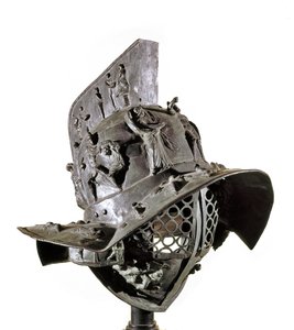 Bronze helmet of gladiator