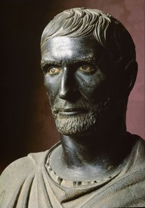 Bust of Brutus. Bronze sculpture. Rome, Musei Capitolini, Palazzo dei Conservatori, Sala dei Trionfi by Roman