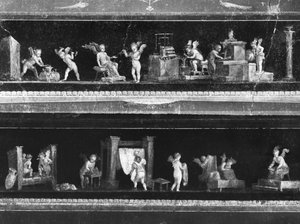 Cherubs Making Money and Dyeing Cloth, Frieze from the Oecus of the Casa dei Vettii (House of the Vettii) c.50-79 AD
