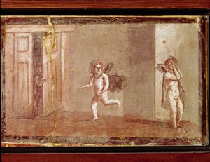 Cupids playing hide and seek (fresco)