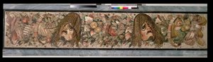 Decorative panel depicting theatrical masks, from the House of the Faun, Pompeii by Roman