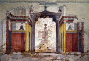Interior view of the frescos of the masks room by Roman