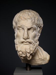 Marble Head of Epikouros