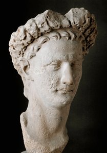 Marble head of Roman Emperor Domitian. Rome, Museo Nazionale Romano by Roman