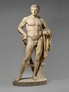 Marble statue of a youthful Hercules by Roman