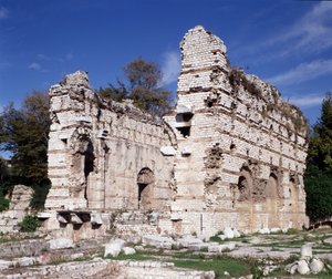 Maritime Alps: Remains of Roman Baths of the 3rd century in the arenas of Nice Cimiez.